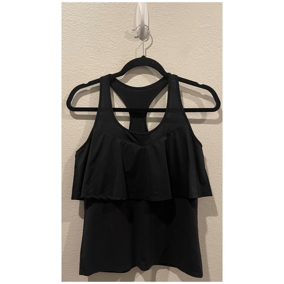 FABLETICS Ashlyn Black Round Neck Tank Top - Picture 2 of 4